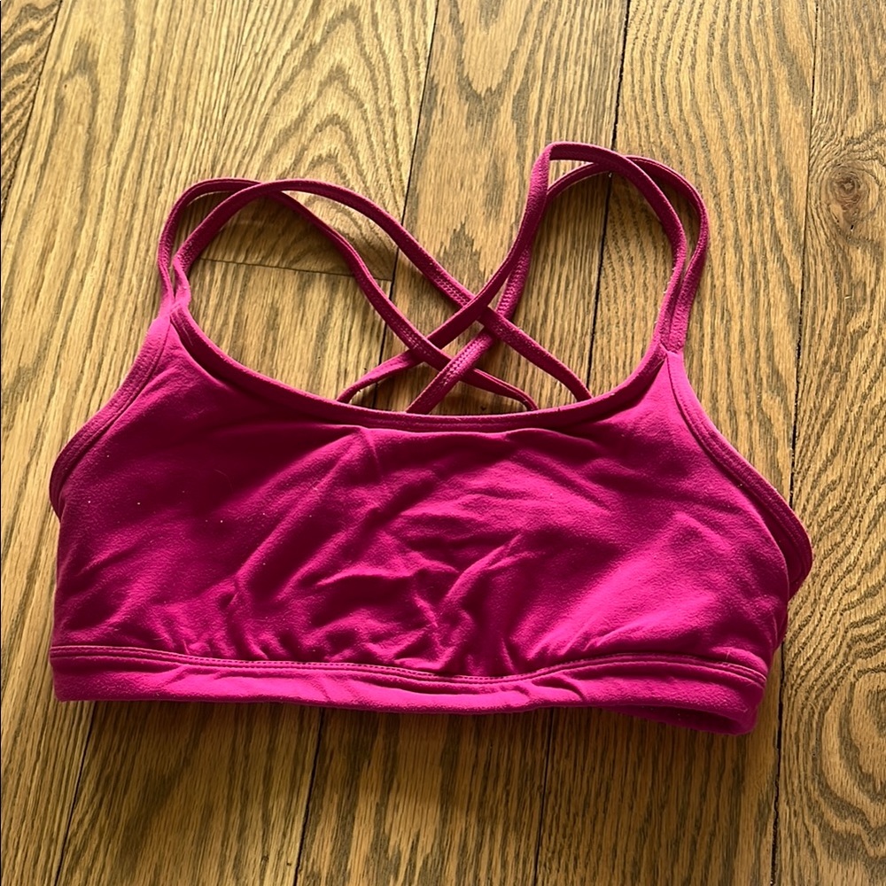 Women's Pink Strappy Sports Bra From Athleta